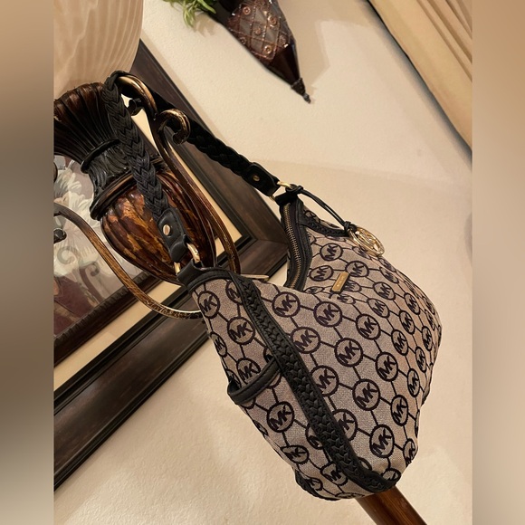 MICHAEL Michael Kors Black and Brown Logo Bag - Picture 6 of 16